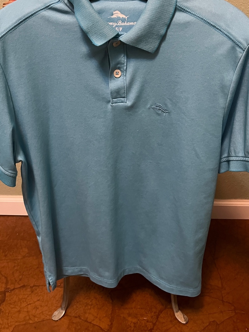 Tommy Bahama Men's Light Blue Polo Shirt Sz S